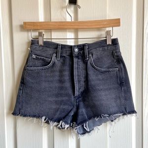 Agolde Dee High rise jean shorts size 24 in grey